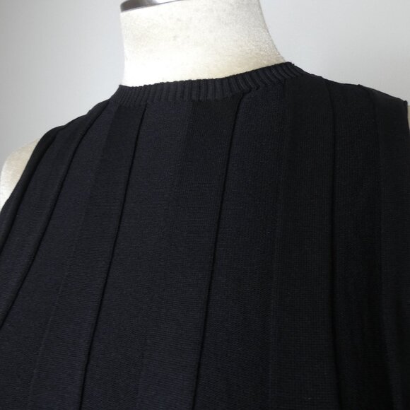 Sita Murt Spain Women's S Black Ribbed Sweater Top Sleeveless Stretch Viscose - Picture 3 of 10